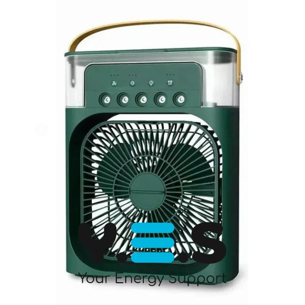 Настільний міні вентилятор-кондиціонер Air Cooler Fan зі зволожувачем і відсіком для льоду