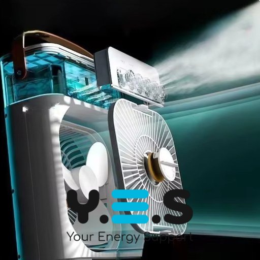 Настільний міні вентилятор-кондиціонер Air Cooler Fan зі зволожувачем і відсіком для льоду