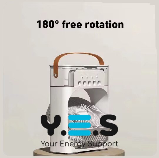 Настільний міні вентилятор-кондиціонер Air Cooler Fan зі зволожувачем і відсіком для льоду