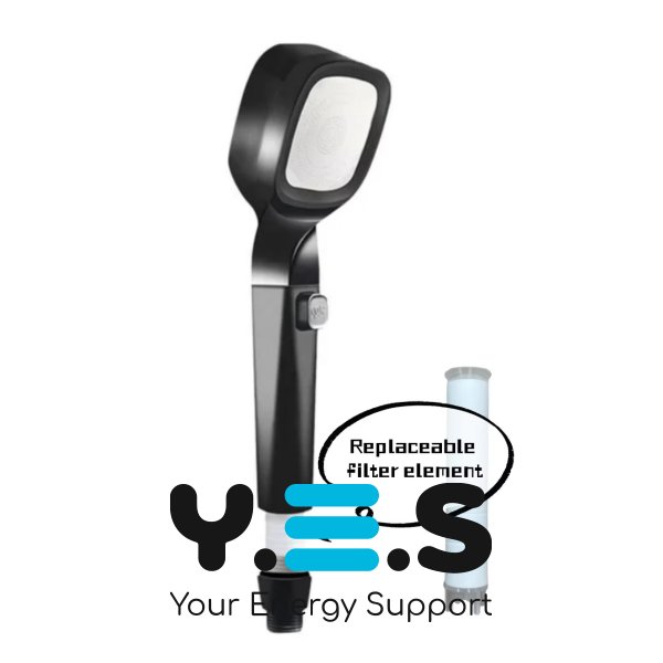 Насадка для душу Quadro: лійка високого тиску з фільтром, 4 режими, водозбереження