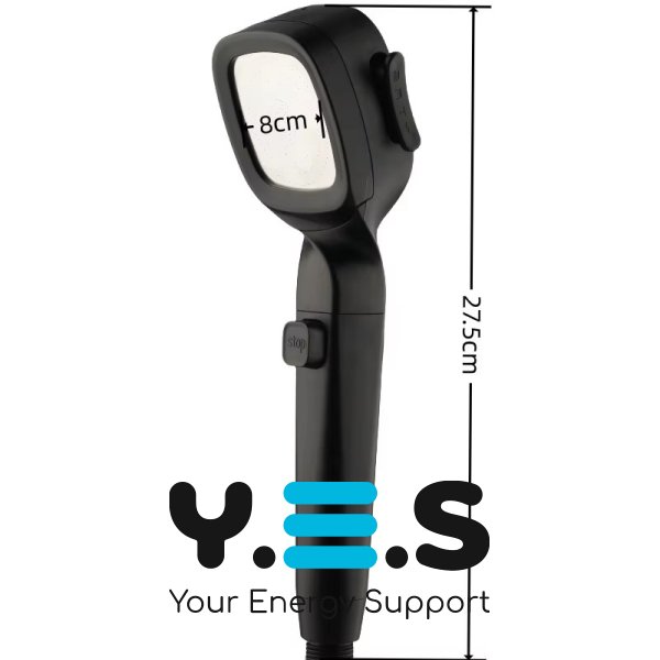 Насадка для душу Quadro: лійка високого тиску з фільтром, 4 режими, водозбереження