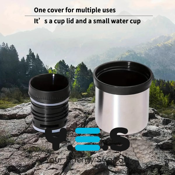 Туристичний термос Vacuum Flask 970 з чашкою, нержавіюча сталь, 1400 мл