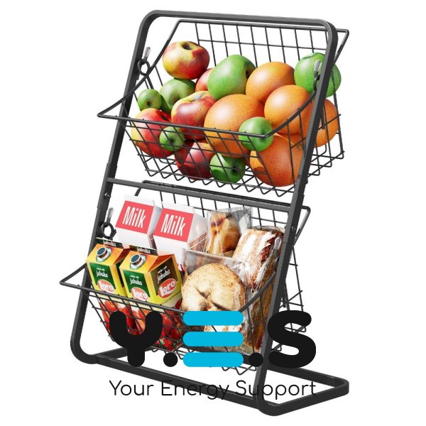 Металевий універсальний органайзер для кухні: кошик для овочів і фруктів / 08777