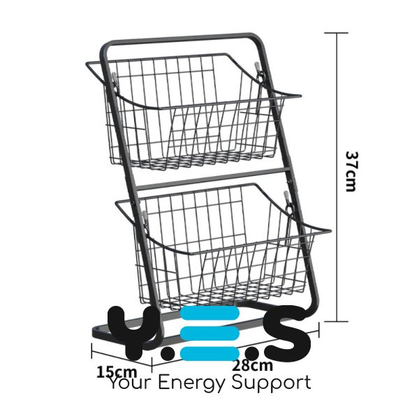 Металевий універсальний органайзер для кухні: кошик для овочів і фруктів / 08777