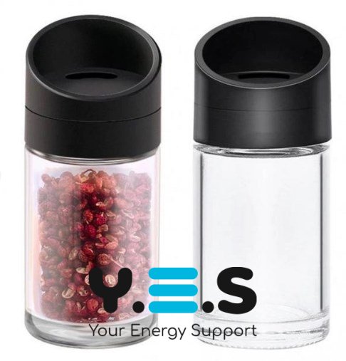 Набір для спецій Especia: 6 баночок на підставці-каруселі, спецівниця для приправ, чорна