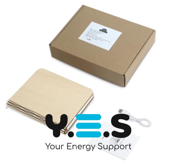 Складна LED лампа-книжка з акумулятором 22×16×2,5 см, нічник-світильник з регулюванням яскравості