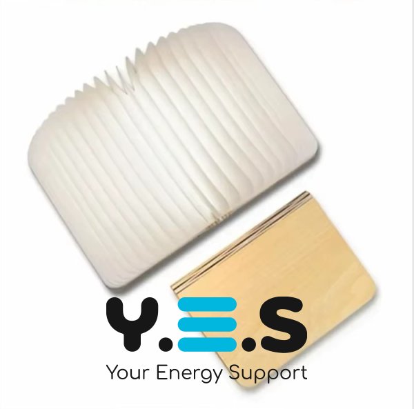 Складана LED лампа-книга з акумулятором 14,5×10,5×2,5 см, нічник зі змінною яскравістю