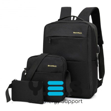 Міський рюкзак Backpack 3в1: місткий для ноутбука + сумка та гаманець