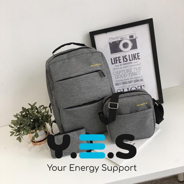 Міський рюкзак Backpack 3в1: місткий для ноутбука + сумка та гаманець