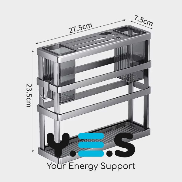 Настінний металевий органайзер Dining 3887 для посуду: підставка-стійка для ножів і приладів