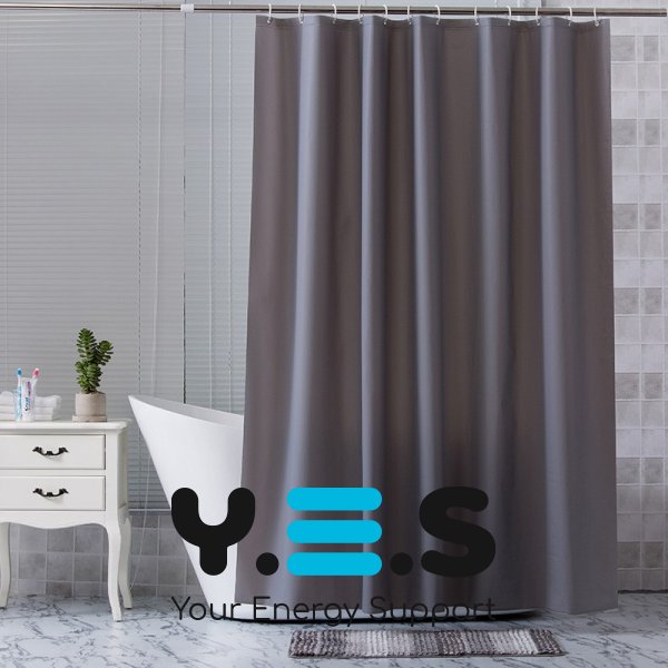 Набір для ванної 2в1: шторка 180×180 см + килимок мікрофібра 60×40 см