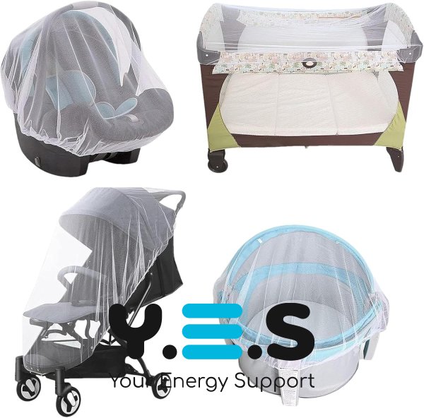 Універсальна москітна сітка для дитячого візка: захист від комарів для люльок і манежів
