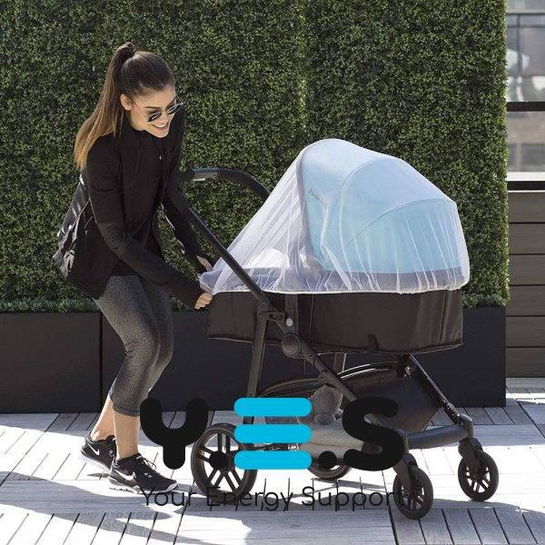 Універсальна москітна сітка для дитячого візка: захист від комарів для люльок і манежів