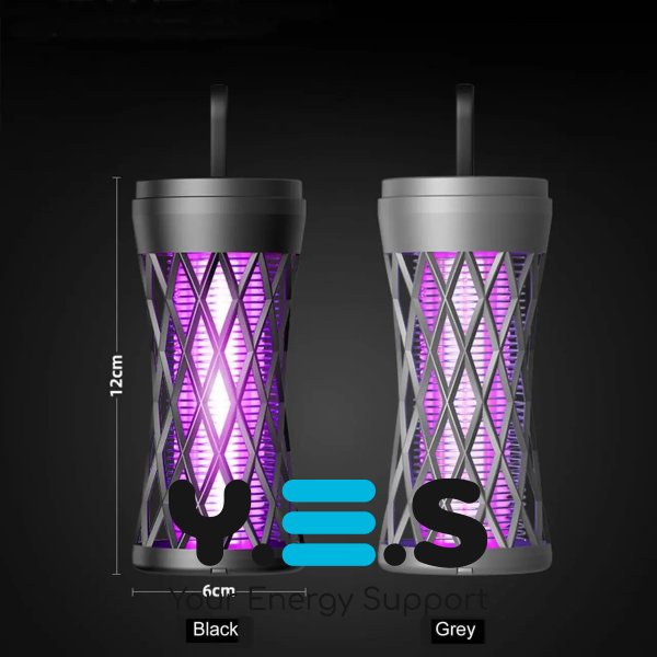 Електрична лампа-пастка від комарів TX-WD02, портативна, з підсвічуванням та акумулятором