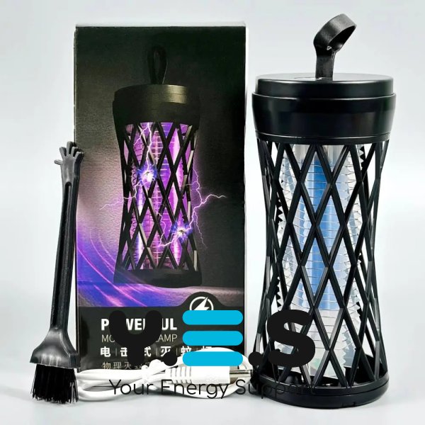 Електрична лампа-пастка від комарів TX-WD02, портативна, з підсвічуванням та акумулятором