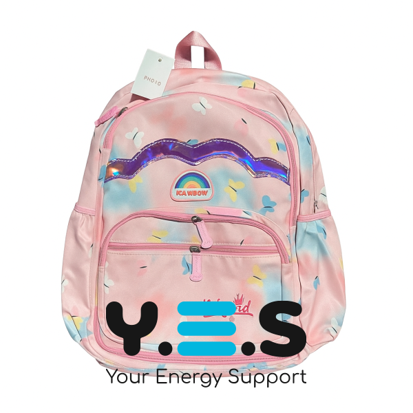 Дитячий шкільний рюкзак-портфель Rainbow NA-4 для дівчаток, рожевий, веселка