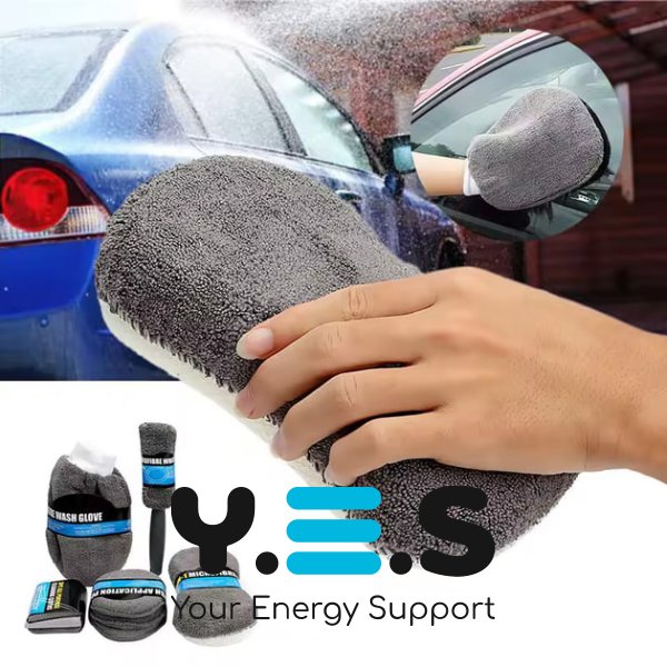 Набір рушників із мікрофібри 9-в-1 для миття авто — портативні серветки для комплексного догляду