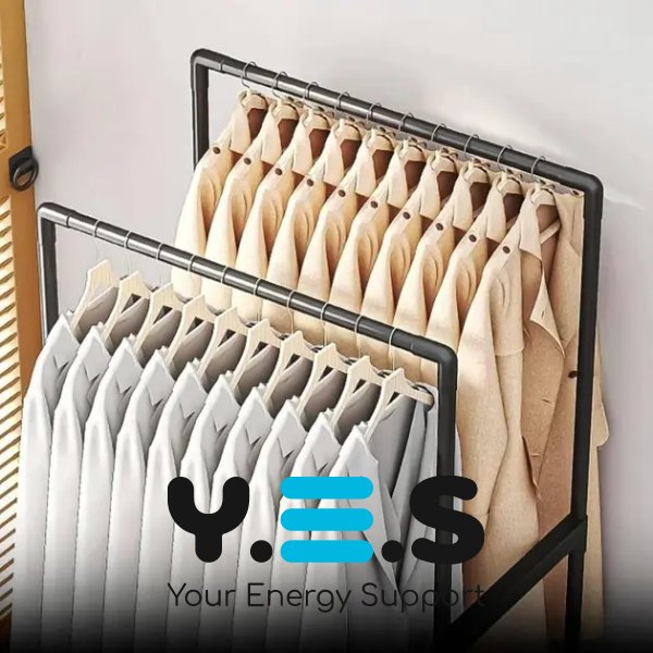 Пересувна стійка-вішалка на коліщатках для одягу й взуття з полицею (YH9918-1)