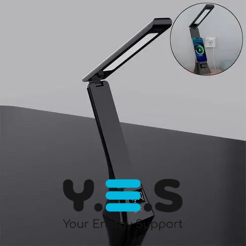 LED настільна смарт-лампа BDA-2088/TYV-2088, квадратна, з бездротовою та дротовою зарядкою