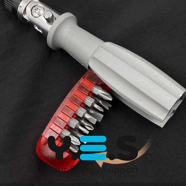 Кутова викрутка-тріскачка 11-в-1 (храповий механізм), багатофункціональна