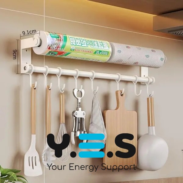 Настінний кухонний гачок 109-20 з полицею-вішалкою для кухонного приладдя