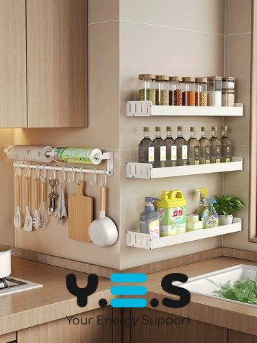 Настінний кухонний гачок 109-20 з полицею-вішалкою для кухонного приладдя