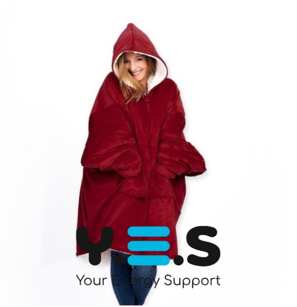 Плед-худі 3-в-1 унісекс Huggle Hoodie Blanket: тепла толстовка з капюшоном і рукавами, ковдра-халат