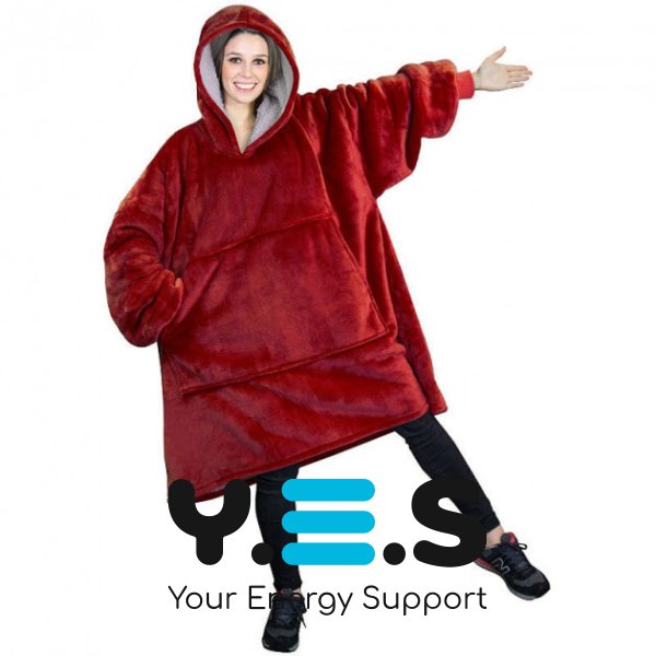 Плед-худі 3-в-1 унісекс Huggle Hoodie Blanket: тепла толстовка з капюшоном і рукавами, ковдра-халат