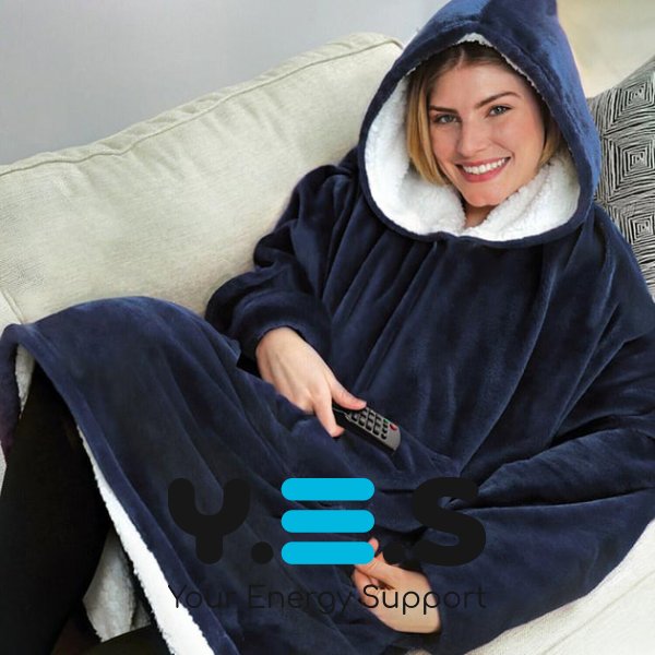 Плед-худі 3-в-1 унісекс Huggle Hoodie Blanket: тепла толстовка з капюшоном і рукавами, ковдра-халат