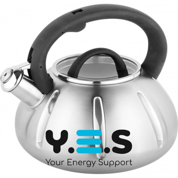 Чайник Unique UN-5303 3 л з нержавіючої сталі з нейлоновою ручкою та свистком