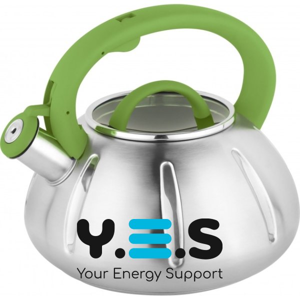 Чайник Unique UN-5303 3 л з нержавіючої сталі з нейлоновою ручкою та свистком