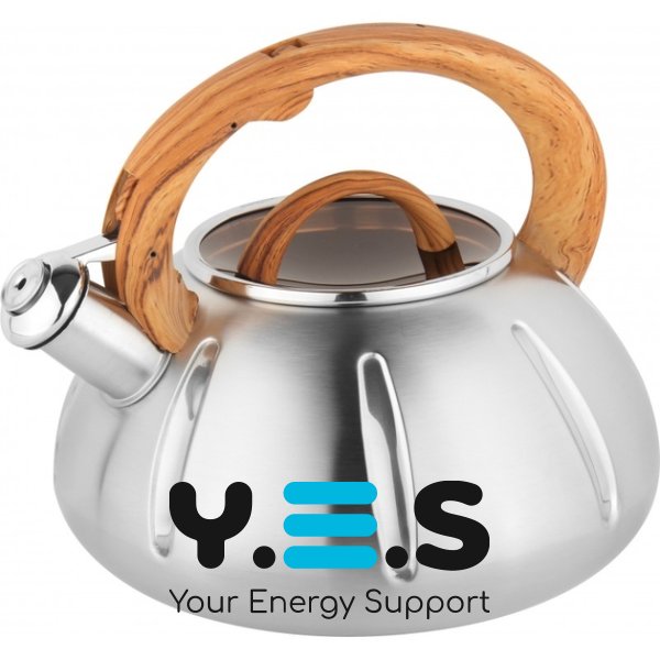 Чайник Unique UN-5303 3 л з нержавіючої сталі з нейлоновою ручкою та свистком