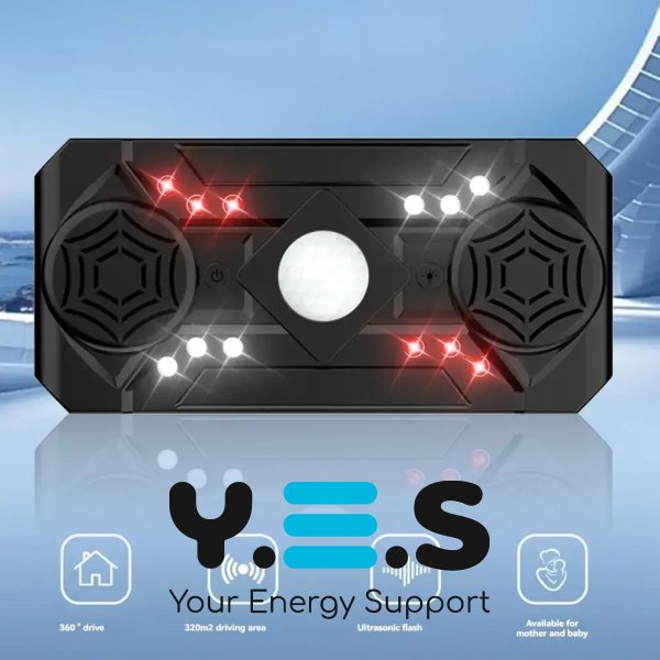 Ультразвуковий відлякувач Siurn від мишей, щурів, тарганів і комарів, 3 режими, USB