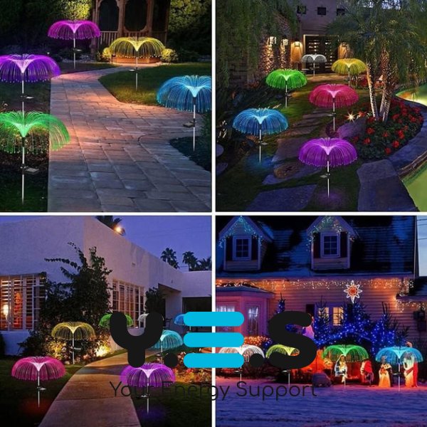 Садовий декоративний світильник-фонтан на сонячній батареї для доріжок і саду