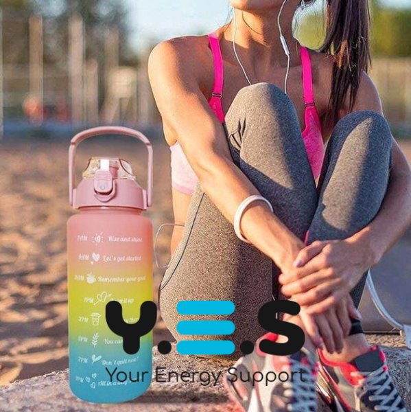 Набір багаторазових пляшок для води 300/900/2000 мл, 3 шт, харчовий пластик