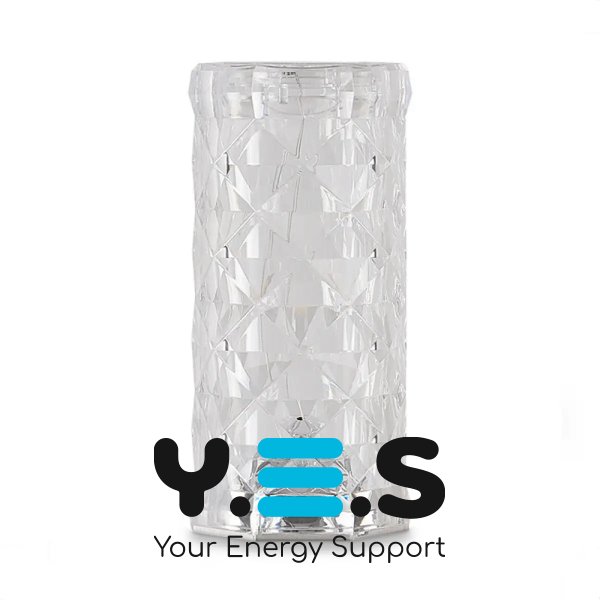 Настільна акумуляторна лампа-нічник Rose Diamond «Роза» RGB з пультом і підсвіткою