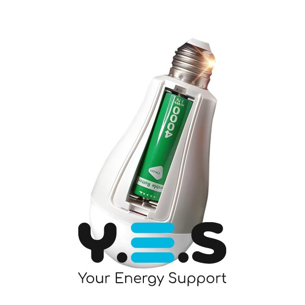 Світлодіодна аварійна лампа з акумулятором 18650, перезаряджається, 20W, цоколь E27