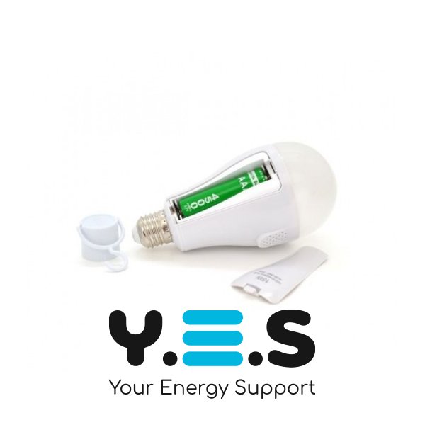 Світлодіодна аварійна лампа з акумулятором 18650, перезаряджається, 20W, цоколь E27