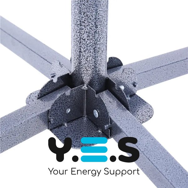 Металева підставка під парасолю Ø3,5 см — складна хрестовина для торгової парасолі