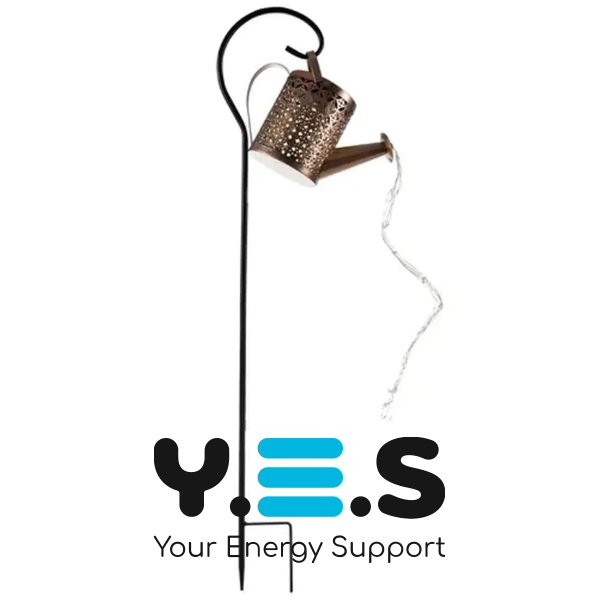 Садовий світильник-лійка на сонячній батареї з багатокольоровим підсвічуванням