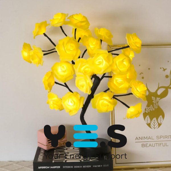 Декоративний LED-світильник «Дерево з трояндами», 33 см