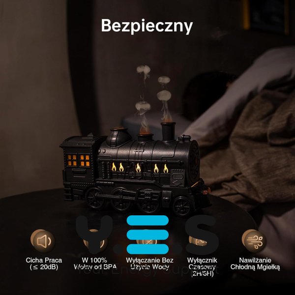 Зволожувач повітря «Паровоз» з USB-живленням, декоративний для дому та офісу