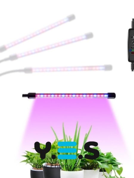 Фітолампа для рослин 3 лампи — гнучкий LED-фітосвітильник на прищіпці для розсади й кімнатних рослин