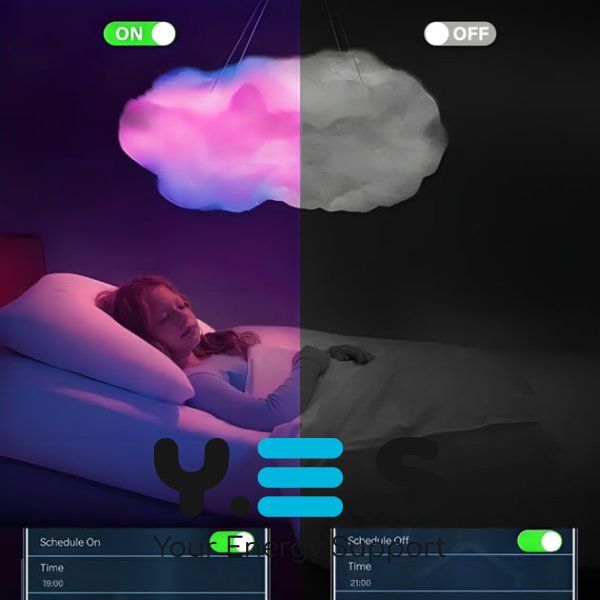 DIY світильник-нічник «Хмара» — підвісна LED лампа з RGB підсвіткою, Atmosphere Light