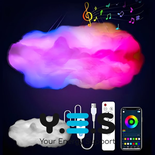 DIY світильник-нічник «Хмара» — підвісна LED лампа з RGB підсвіткою, Atmosphere Light