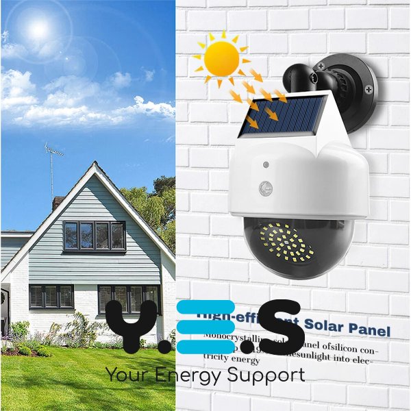 Вуличний настінний ліхтар-муляж камери JX-5118 з датчиком руху, 40 LED