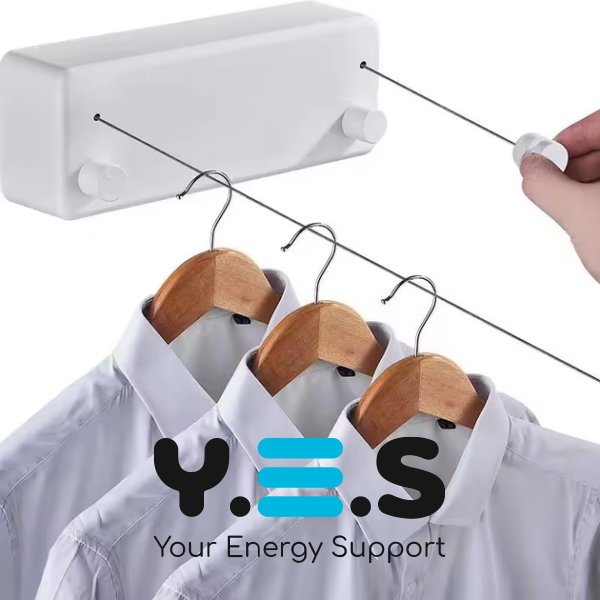 Двошарова розтяжна настінна мотузка-сушарка для білизни HP12