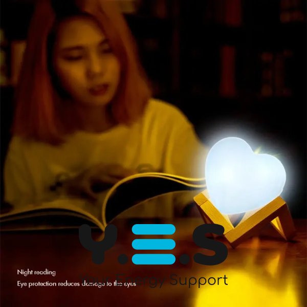 Світлодіодний сенсорний світильник-серце з датчиком дотику