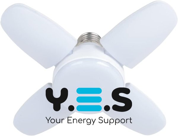 Світлодіодна лампа-«вентилятор» складна 4 лопаті E27 KK-202, 60W