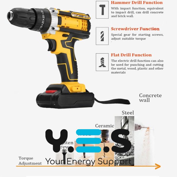 Шуруповерт Electric Drill 24W з набором слюсарного інструменту та насадками, універсальний